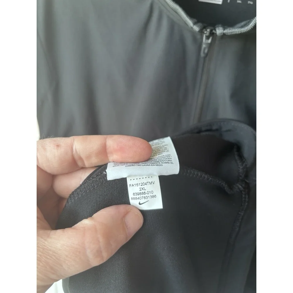 Nike Golf Tour Performance Vest Mens XXL Black Dri-Fit 1/4 Zip Pullover Stretch